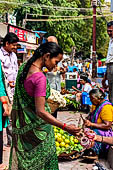 Street life around the Sri Meenakshi-Sundareshwarar Temple of Madurai. Tamil Nadu.  